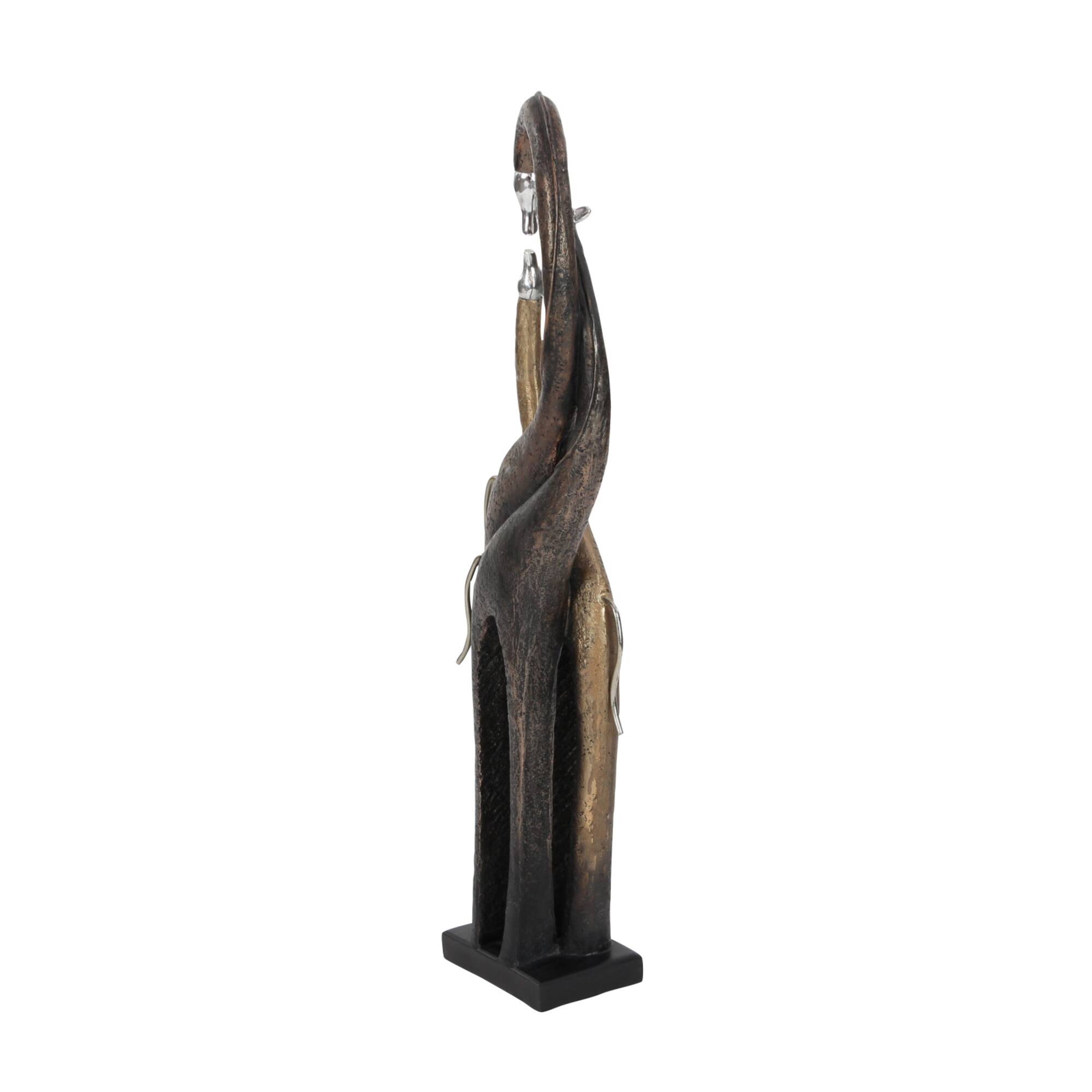 22" Brass Giraffe Sculpture
